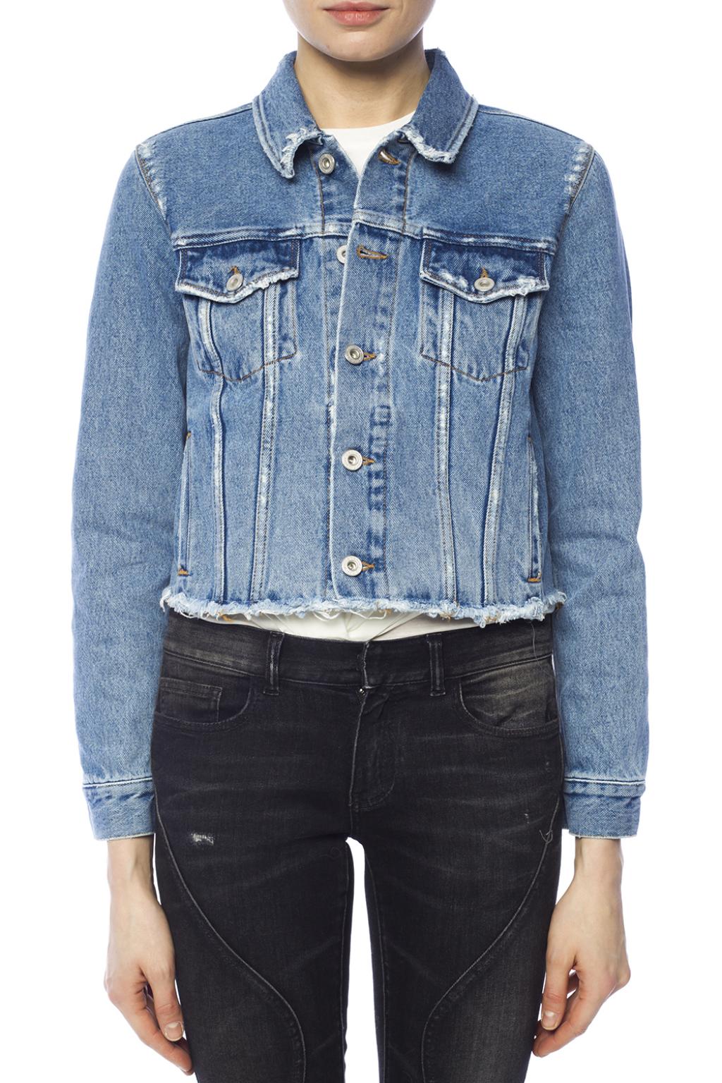 Off white multicolor denim jacket on sale